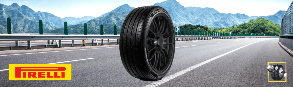Picture of a Pirelli Tire showing that this is a Pirelli Tire Review