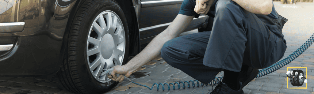 Picture of man showing how to care for your tires